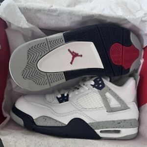 Air Jordan 4 Retro GS White / Midnight Navy UK 6 EU 40